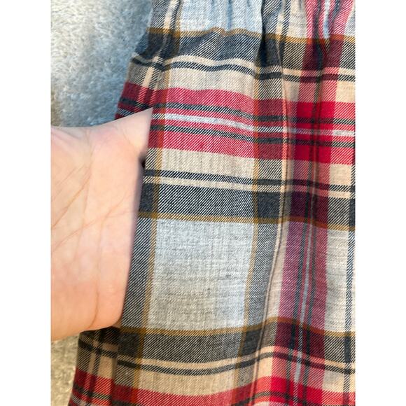 J Crew Wool Blend Skirt Size 4 Red Plaid Clueless Preppy Holidays Prep School - Picture 3 of 6